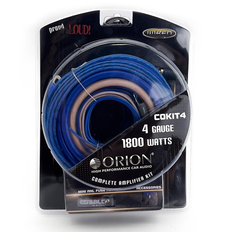 ORION Cobalt COKIT4 Complete Amp Wiring Kit | 4-Gauge Wire, 1800W, High Current Amplifier Wiring Kit, DIY Installation Cables, Includes Fuse Holder, Speaker Wire, RCA Cable - Image 3